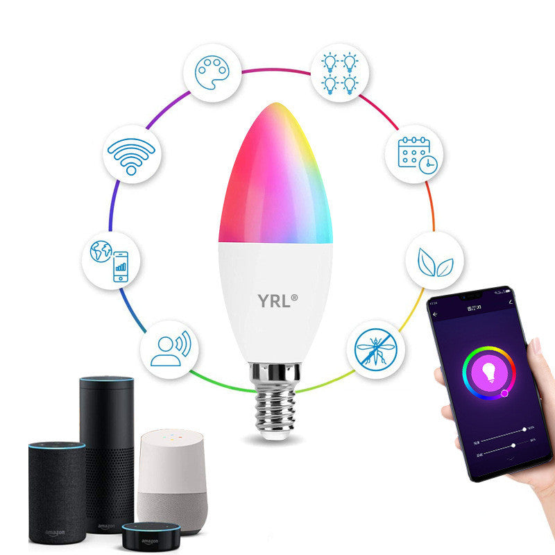 Smart WifI Led Lamp E14 RGB CW WW Led Bulb Dimmable 85-265V Voice Control Light Bulbs Alexa Google Home For Home