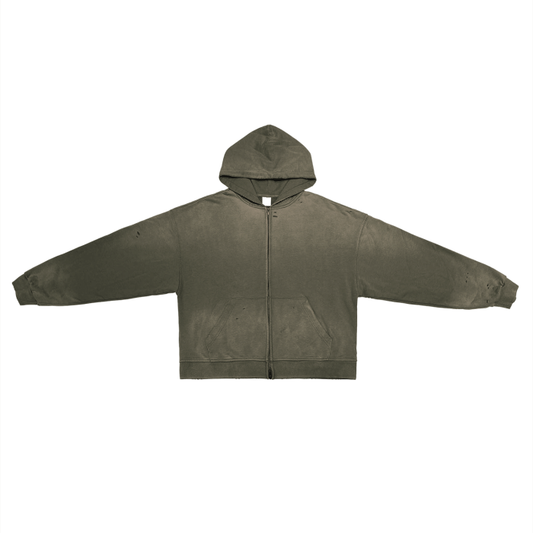 Dark Grey Hoodie, front side, outerwear