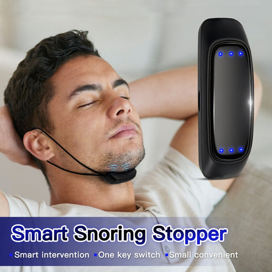 Smart Anti Snoring Device EMS Pulse Stop Snore Portable Comfortable Sleep Well Stop Snore Health Care Sleep Apnea Aid USB