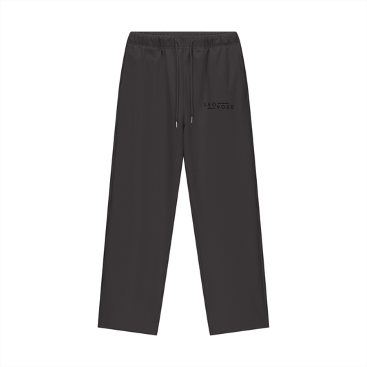 Charcoal Fleece Lined Straight Leg Pants