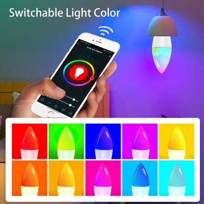 Smart WifI Led Lamp E14 RGB CW WW Led Bulb Dimmable 85-265V Voice Control Light Bulbs Alexa Google Home For Home